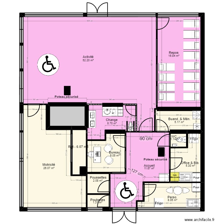 92 PUTEAUX projet Jean v2 ArL 160323 V4 modif cotes. Plan de 14 pièces et 149 m2