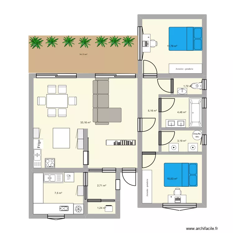 MAISON 3PIECES AVEC LABO ET CHAMBRE ATELIER. Plan de 10 Pièces et 81 m² MAISON 3PIECES AVEC LABO ET CHAMBRE ATELIER. Plan de 10 Pièces et 81 m²