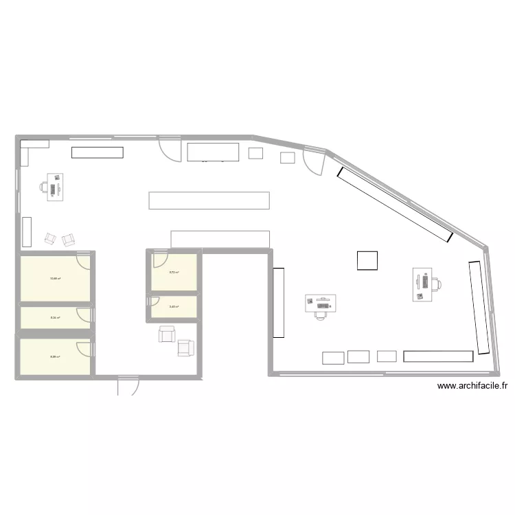 plan belles mirette. Plan de 5  et 34 m²