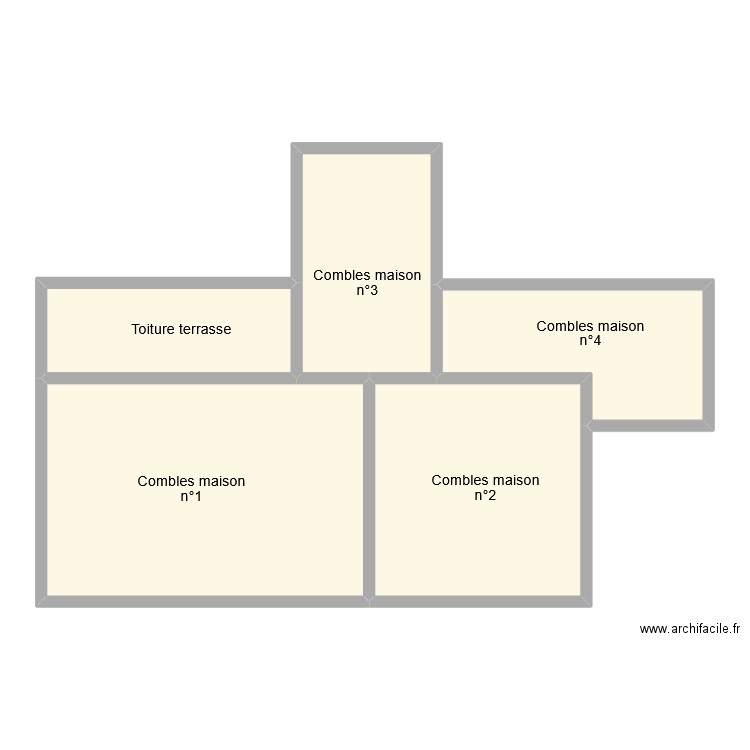 metiver combles. Plan de 5 pièces et 110 m2