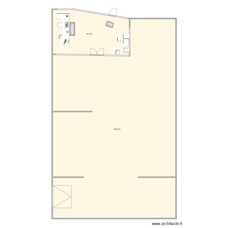 BH PARE BRISE. Plan de 2 pièces et 282 m2