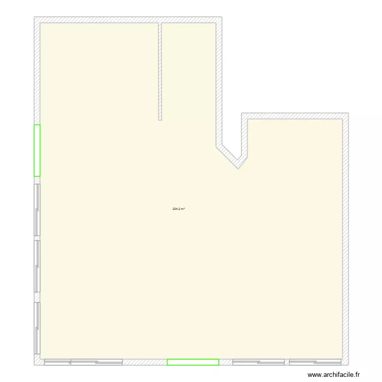 Restaurant - caves. Plan de 1  et 224 m²