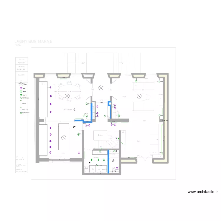 ECLAIRAGE PLAFOND RDC OK. Plan de 6 et 4 m² ECLAIRAGE PLAFOND RDC OK. Plan de 6 et 4 m²