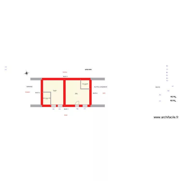 BEN EL KADHI _ Existant. Plan de 