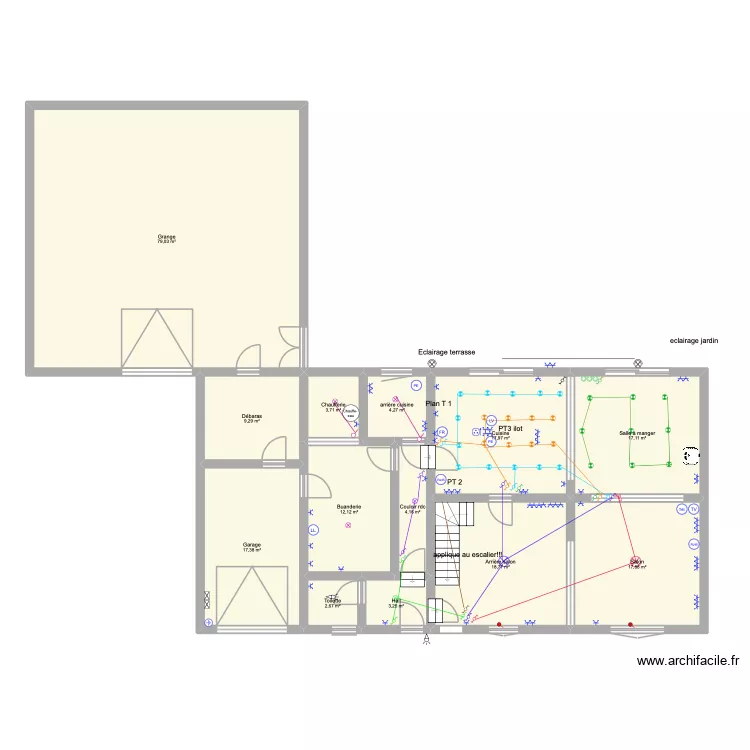 plan elec. Plan de 21  et 419 m²
