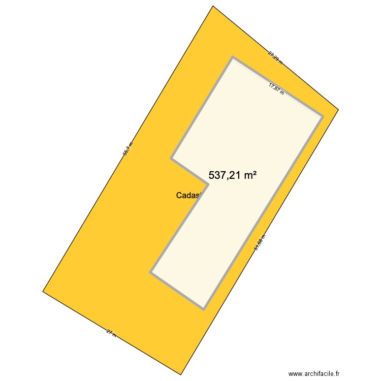 Talamud 3. Plan de 1 pièce et 537 m2