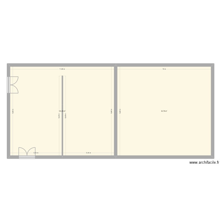 saint marcel 1. Plan de 2 pièces et 199 m2