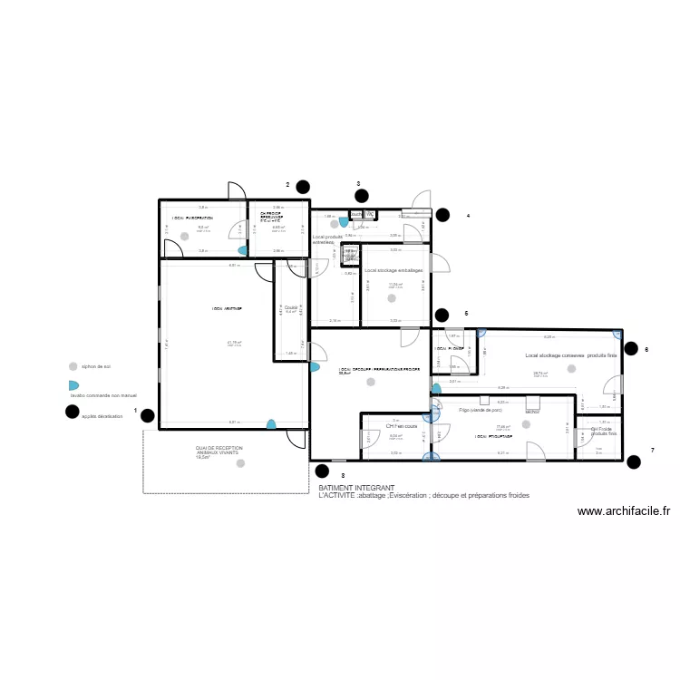 Atelier abattage St-pompon. Plan de 