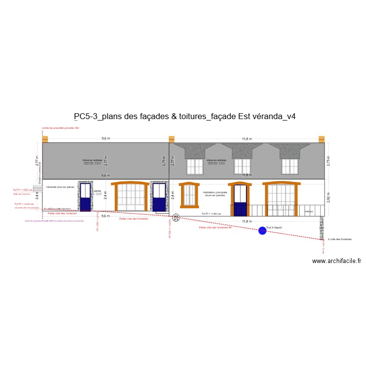 PC5-3_plans des façades & toitures_façade Est_v4. Plan de 0 pièce et 0 m2