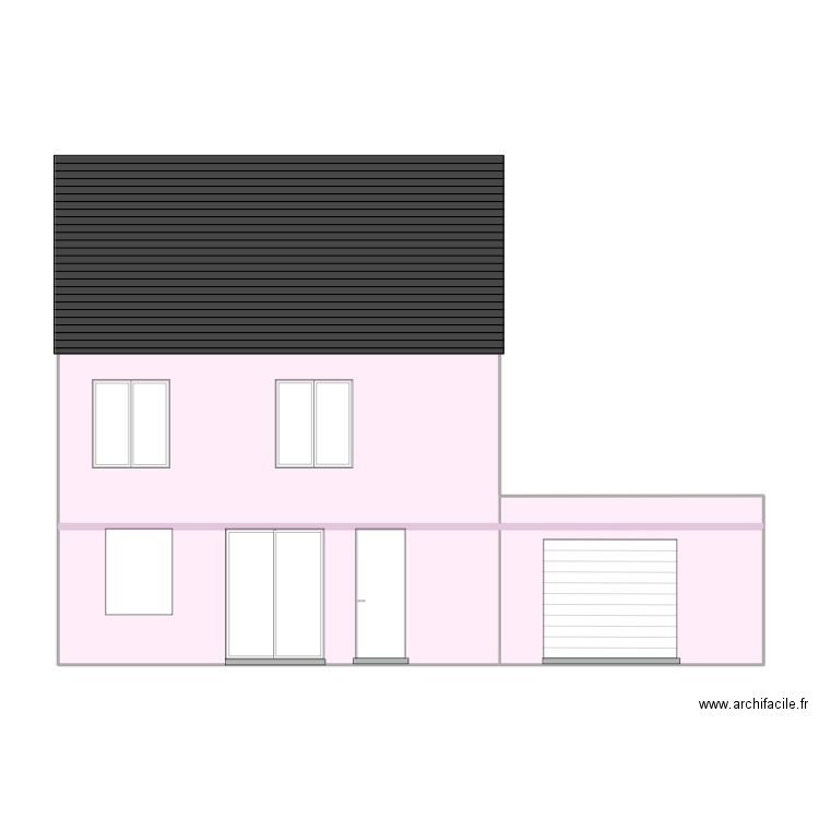 façade ouest modifié 2. Plan de 4 pièces et 59 m2