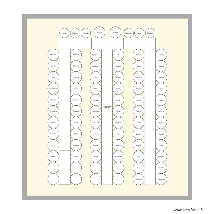 Mariage. Plan de 1 et 110 m² Mariage. Plan de 1 et 110 m²
