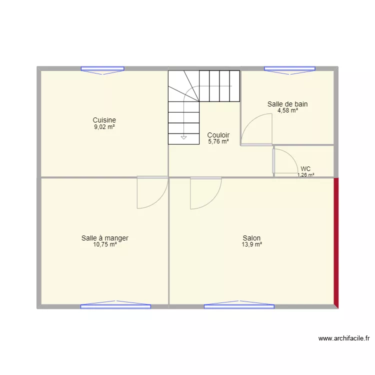 Appartement 5. Plan de 