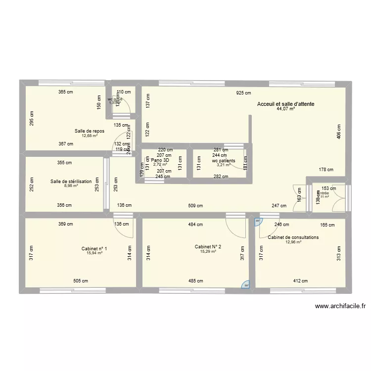 Plan cabinet 9 av stade v4. Plan de 0 pièce et 0 m2