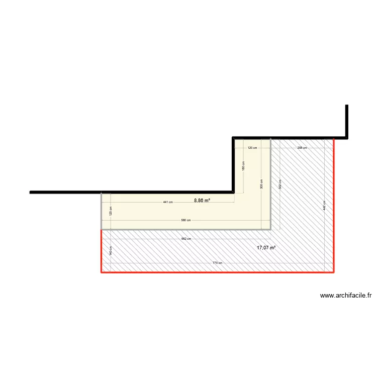 chtayna existant. Plan de 2 et 26 m² chtayna existant. Plan de 2 et 26 m²