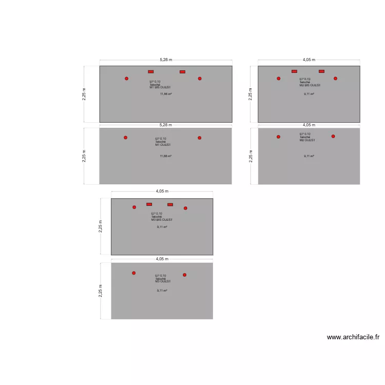 MUR BARDAGE. Plan de 