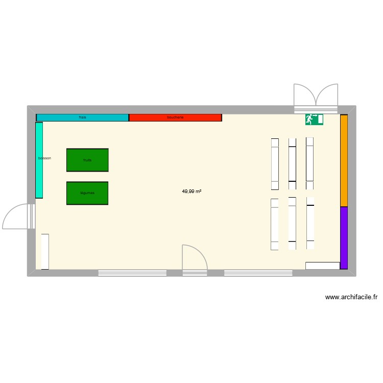 magasin. Plan de 0 pièce et 0 m2