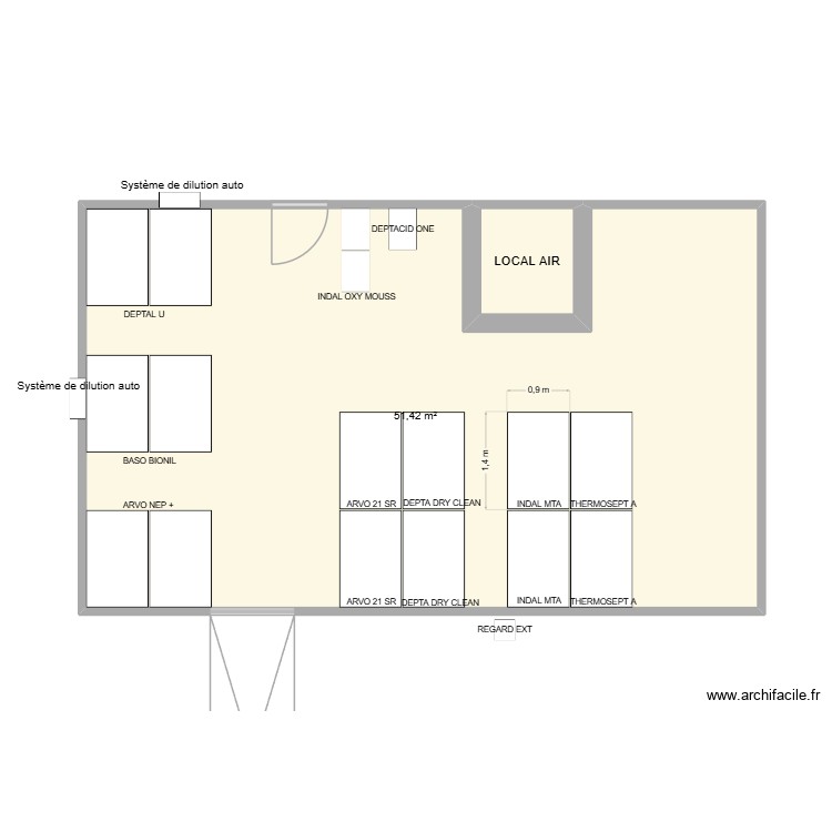 Zone produit dangereux 2. Plan de 0 pièce et 0 m2