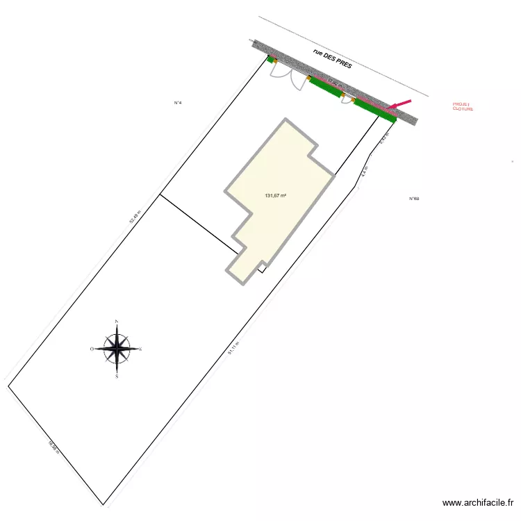 CLOTURE CAPPELLE. Plan de 1 pièce et 132 m²