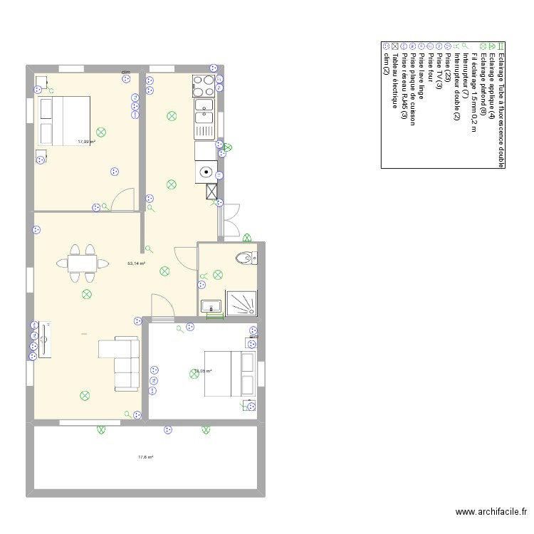 josh 2. Plan de 4 pièces et 102 m2
