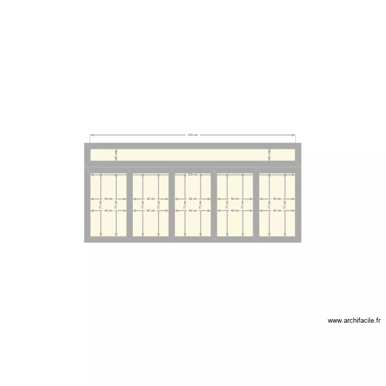 Cache escalier Rdch Bouscat. Plan de 