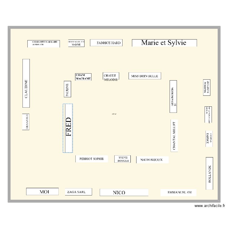 BRANGES. Plan de 1 pièce et 437 m2