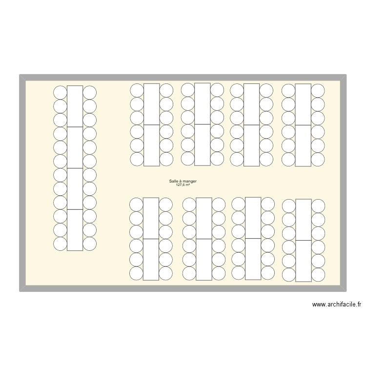 salle mariage. Plan de 1 pièce et 128 m2