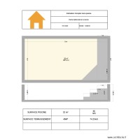 Plan en coupe piscine 8X4 SANS BAC