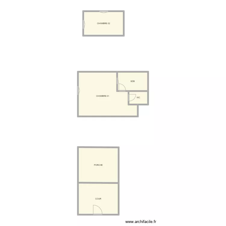 CLARENSAC RDC. Plan de 6  et 50 m²