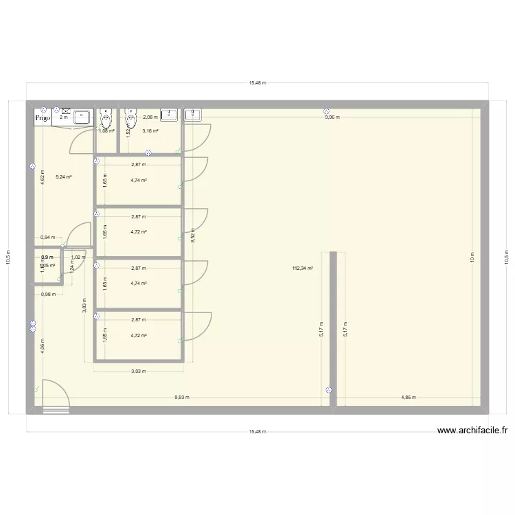 Koc ASMK. Plan de 9  et 146 m²
