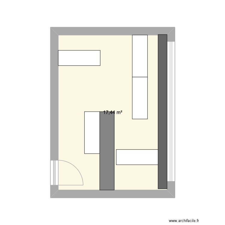 JOP. Plan de 1 pièce et 17 m2