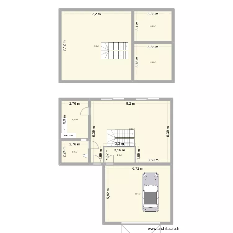Maison. Plan de 