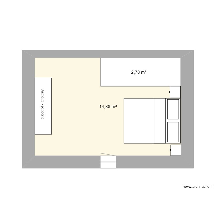 Extension &eacute;tage. Plan de 0 pièce et 0 m2