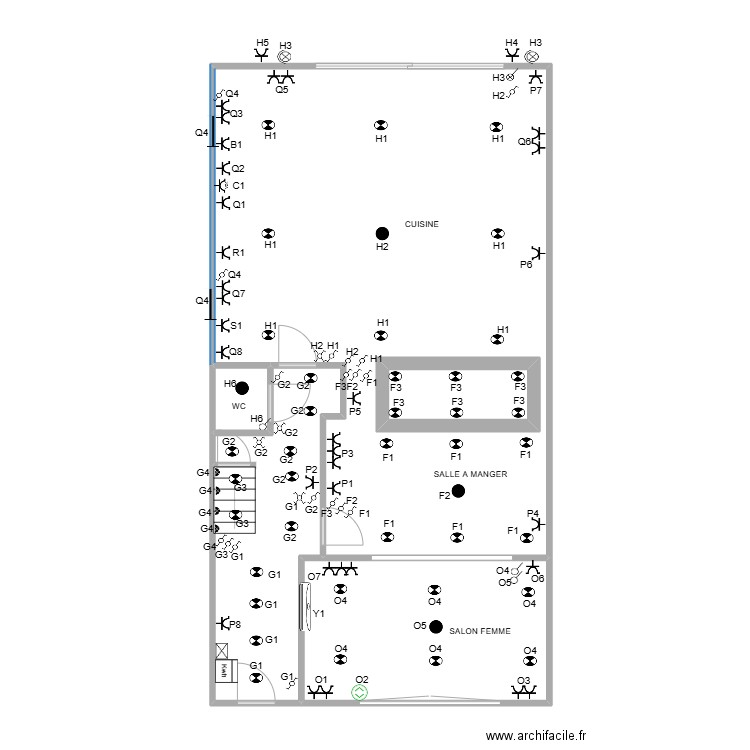 JUI. Plan de 5 pièces et 96 m2
