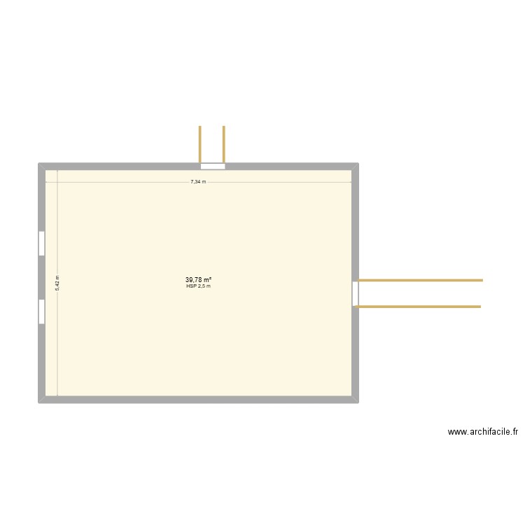 CAMBRAI FOSSE GRAND CARRE. Plan de 1 pièce et 40 m2