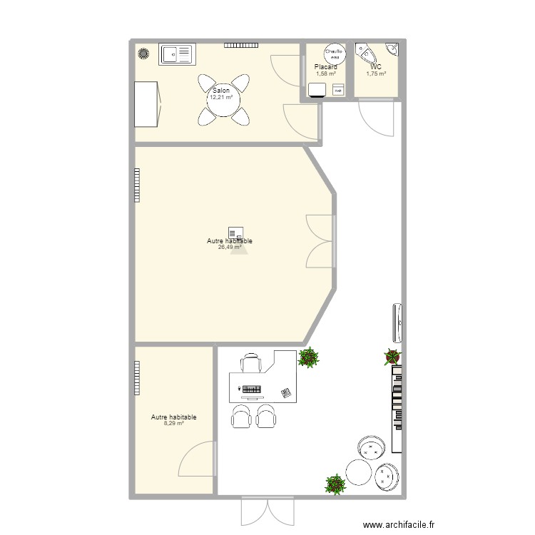 plan local Bezannes 4. Plan de 0 pièce et 0 m2