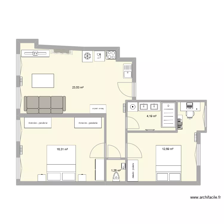 travaux. Plan de 5 et 58 m² travaux. Plan de 5 et 58 m²