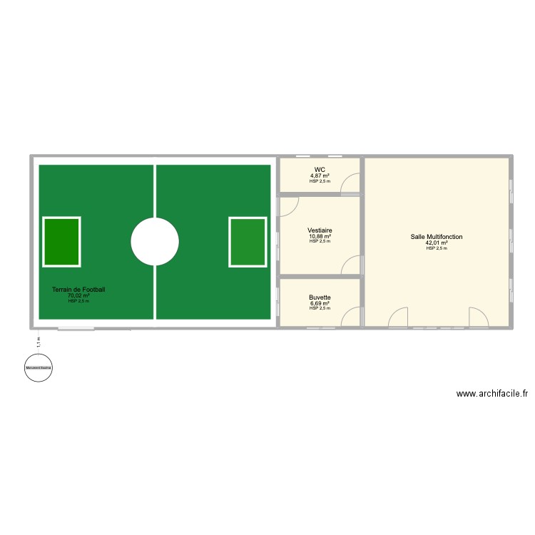 PLAN SOUIMA TOULEL. Plan de 5 pièces et 134 m2