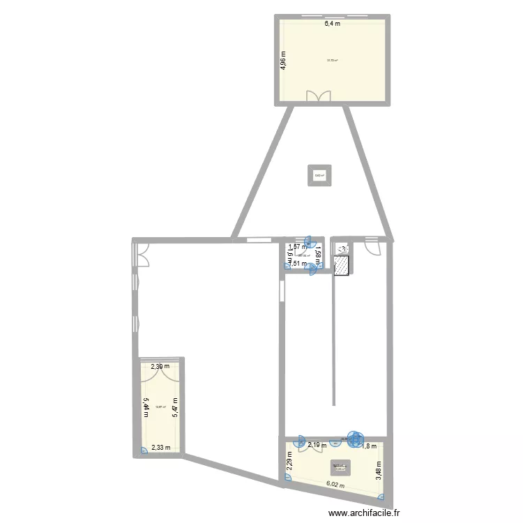 Ben moussa. Plan de 7  et 67 m²