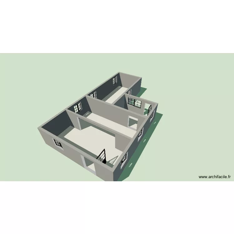 Maison loulou. Plan de 1 Pièce et 97 m²