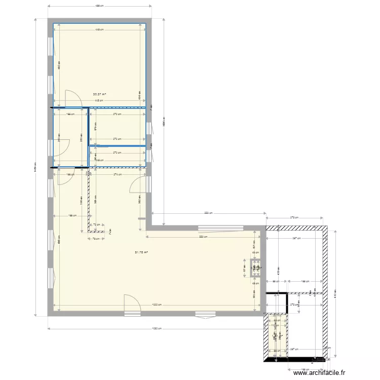 RDC 31 Montagne. Plan de 4 et 84 m² RDC 31 Montagne. Plan de 4 et 84 m²