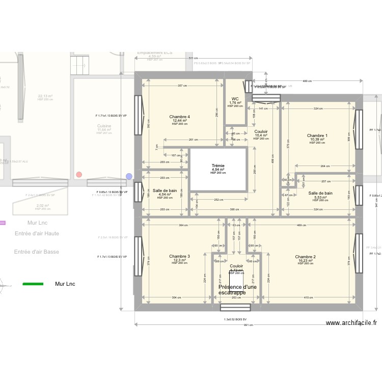 ML24016868. Plan de 34 pièces et 503 m2