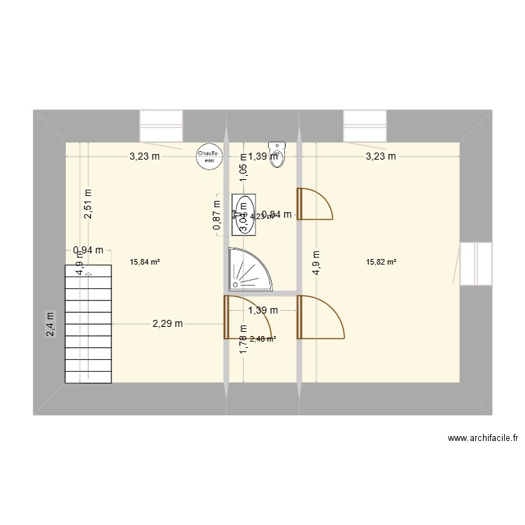 MAISON FAURITTE ORIGINALE. Plan de 4 pièces et 38 m2
