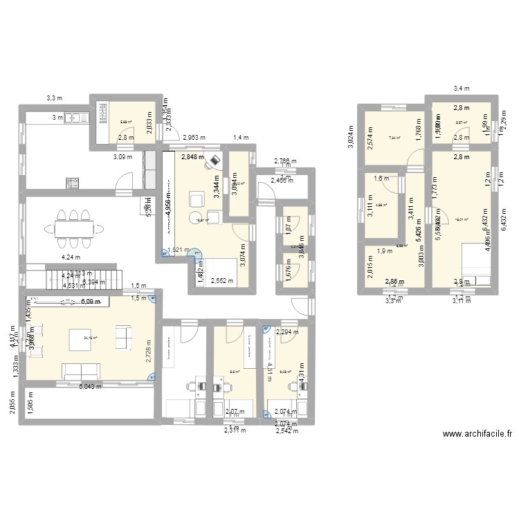 MAI 2025 large. Plan de 12 pièces et 120 m2