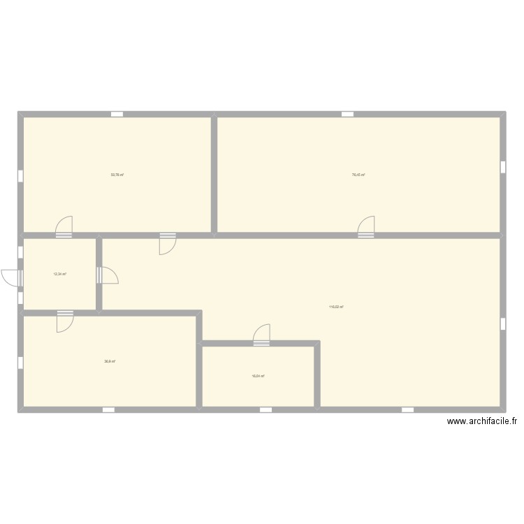 jsp. Plan de 6 pièces et 309 m2