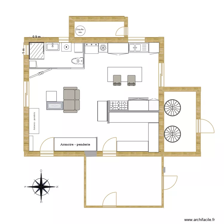 chalet 3. Plan de 