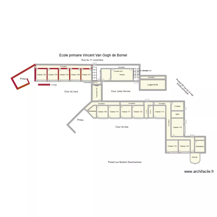 Van Gogh Bornel. Plan de 