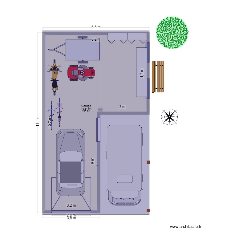 GARAGE ND2. Plan de 0 pièce et 0 m2