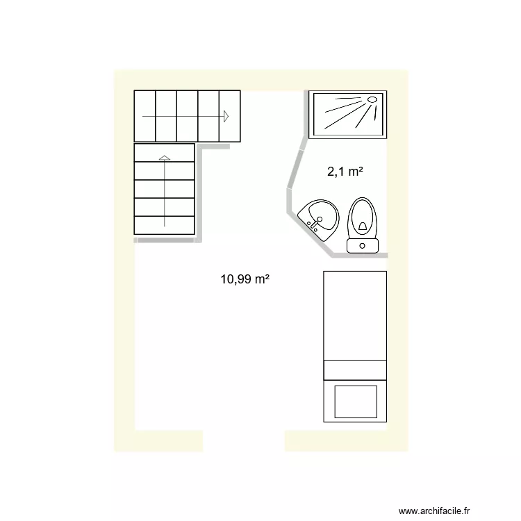 Amiens 1. Plan de 2 et 13 m² Amiens 1. Plan de 2 et 13 m²