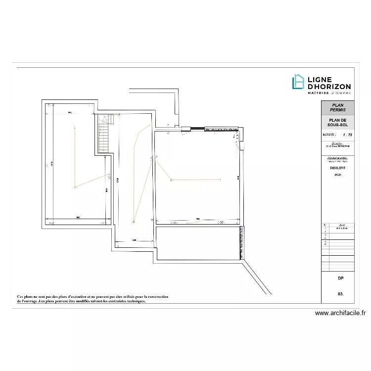 Derksen garage. Plan de 