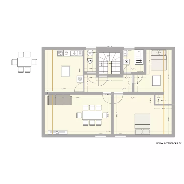 St Jeoire version beta philippe. Plan de 2  et 84 m²